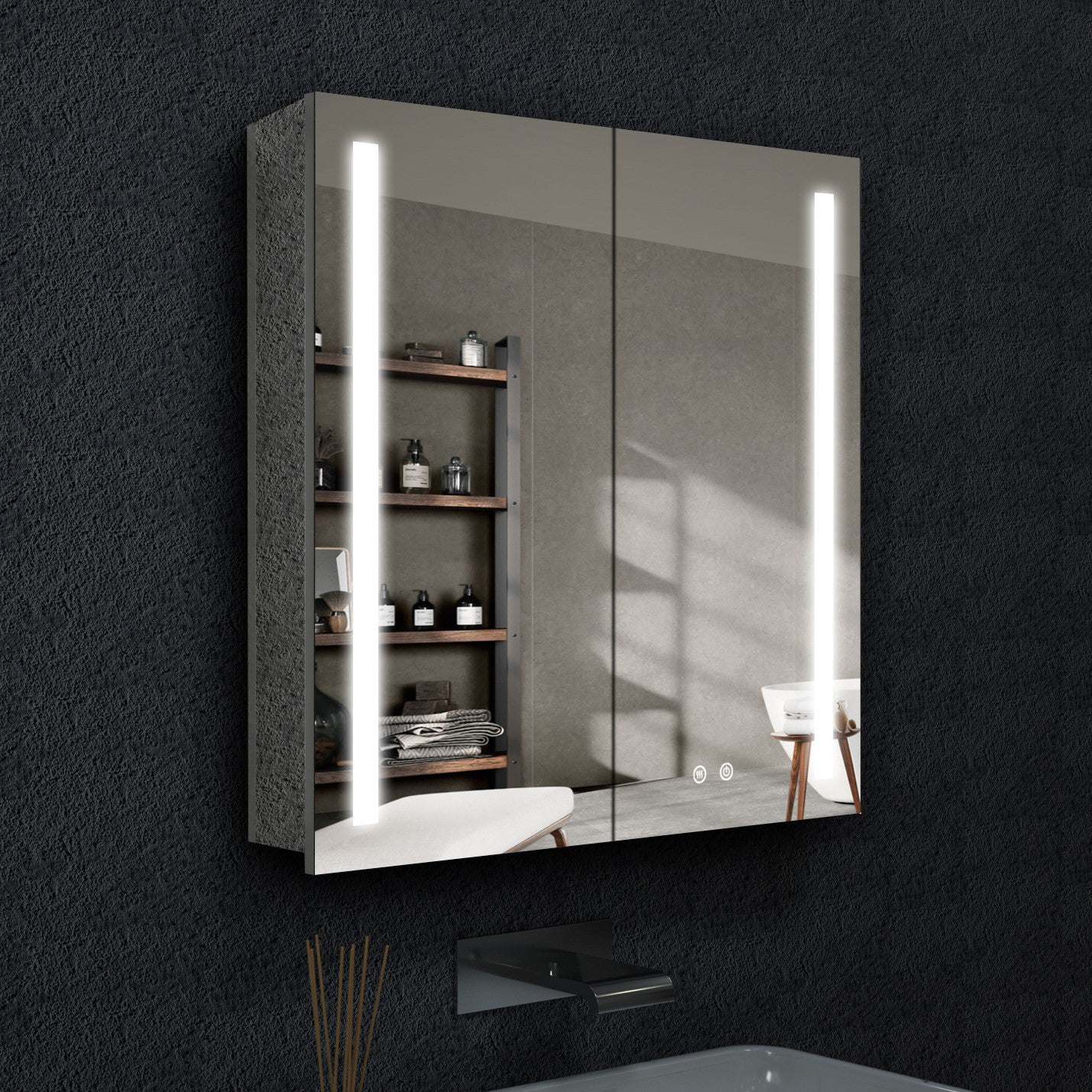 LYRA Rectangular Frameless Custom LED Medicine Cabinet