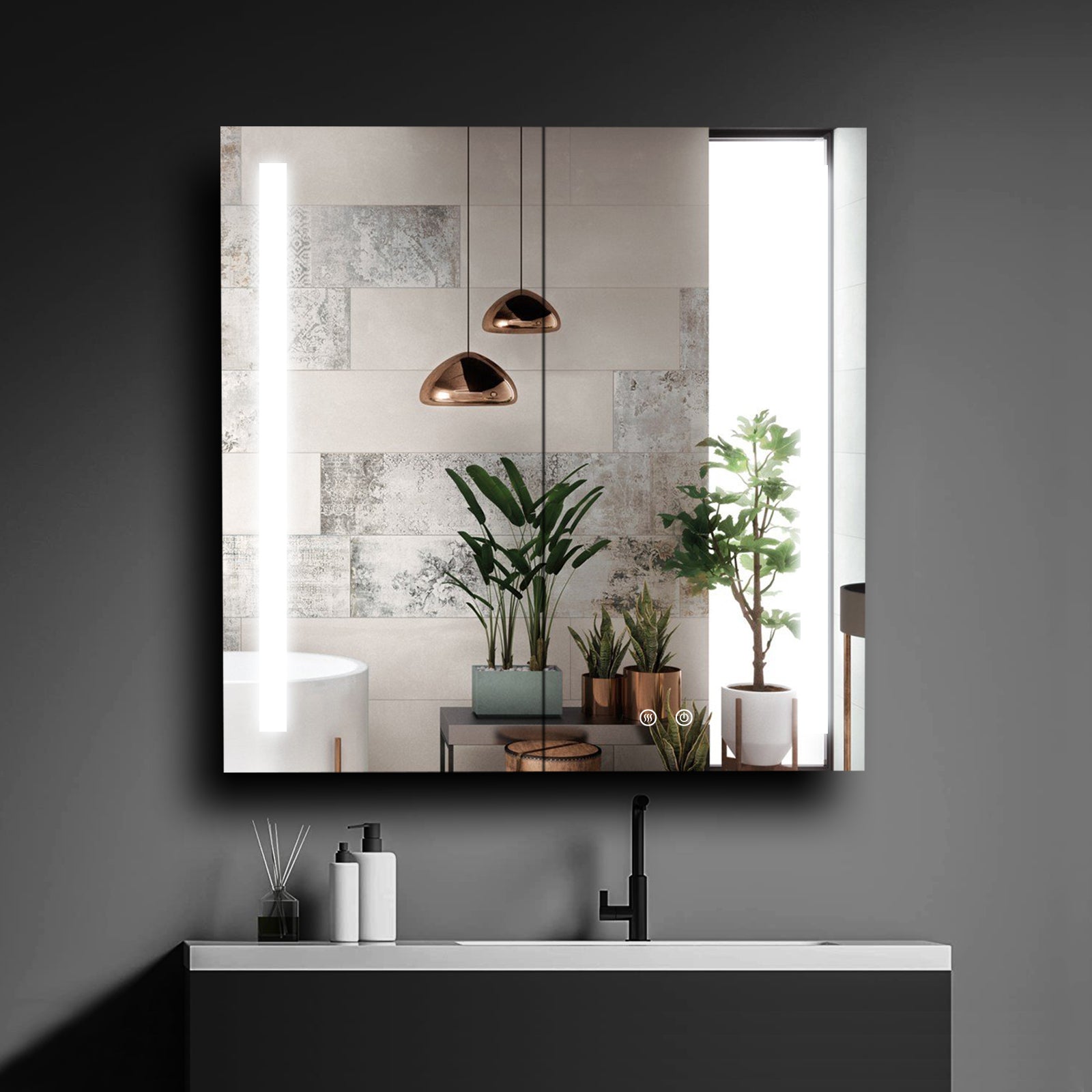 LYRA Rectangular Frameless Custom LED Medicine Cabinet