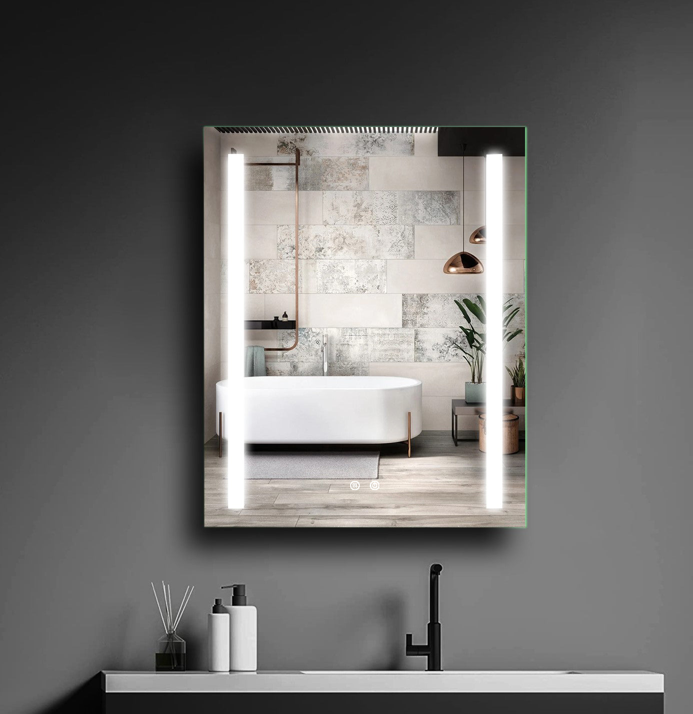 LYRA Rectangular Frameless Custom LED Medicine Cabinet
