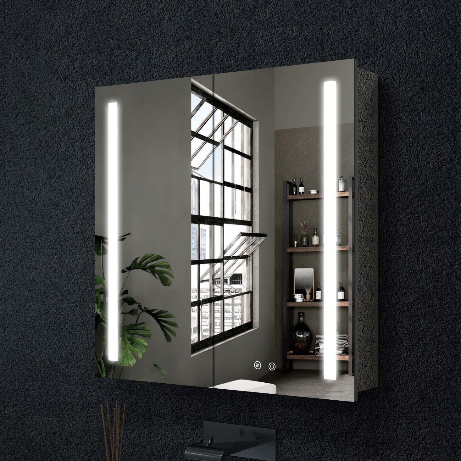 LYRA Rectangular Frameless Custom LED Medicine Cabinet
