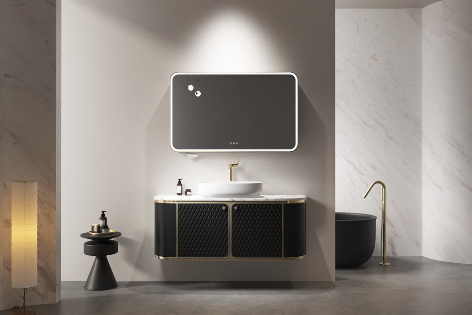 ALTA Rounded Frameless Custom Sliding LED Medicine Cabinet