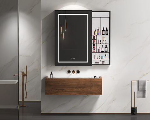 PYRA Rectangular Frameless Custom Sliding LED Medicine Cabinet