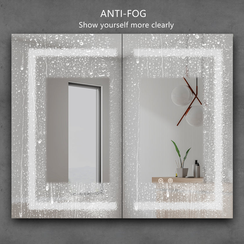 NYSA Rectangular Frameless Custom LED Medicine Cabinet