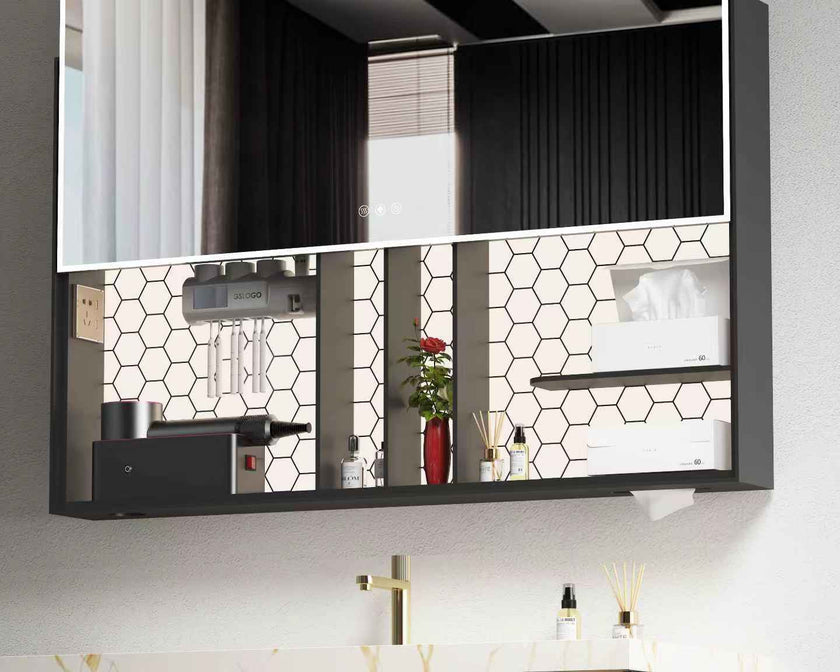 CORO Rectangular Frameless Custom Sliding LED Medicine Cabinet