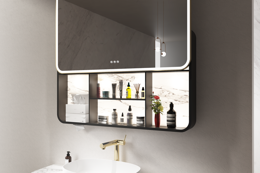ALTA Rounded Frameless Custom Sliding LED Medicine Cabinet