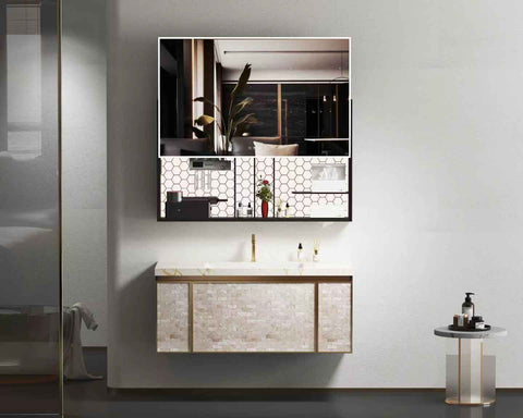 CORO Rectangular Frameless Custom Sliding LED Medicine Cabinet