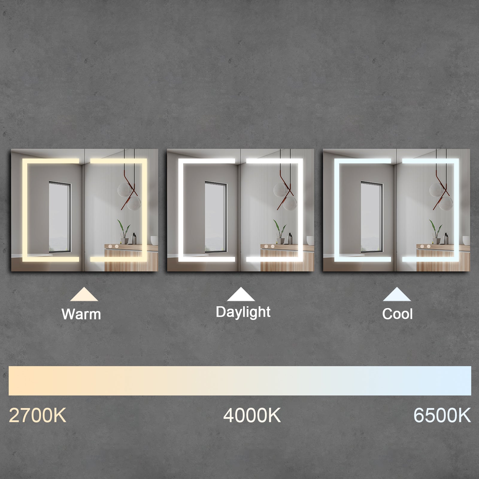 NYSA Rectangular Frameless Custom LED Medicine Cabinet