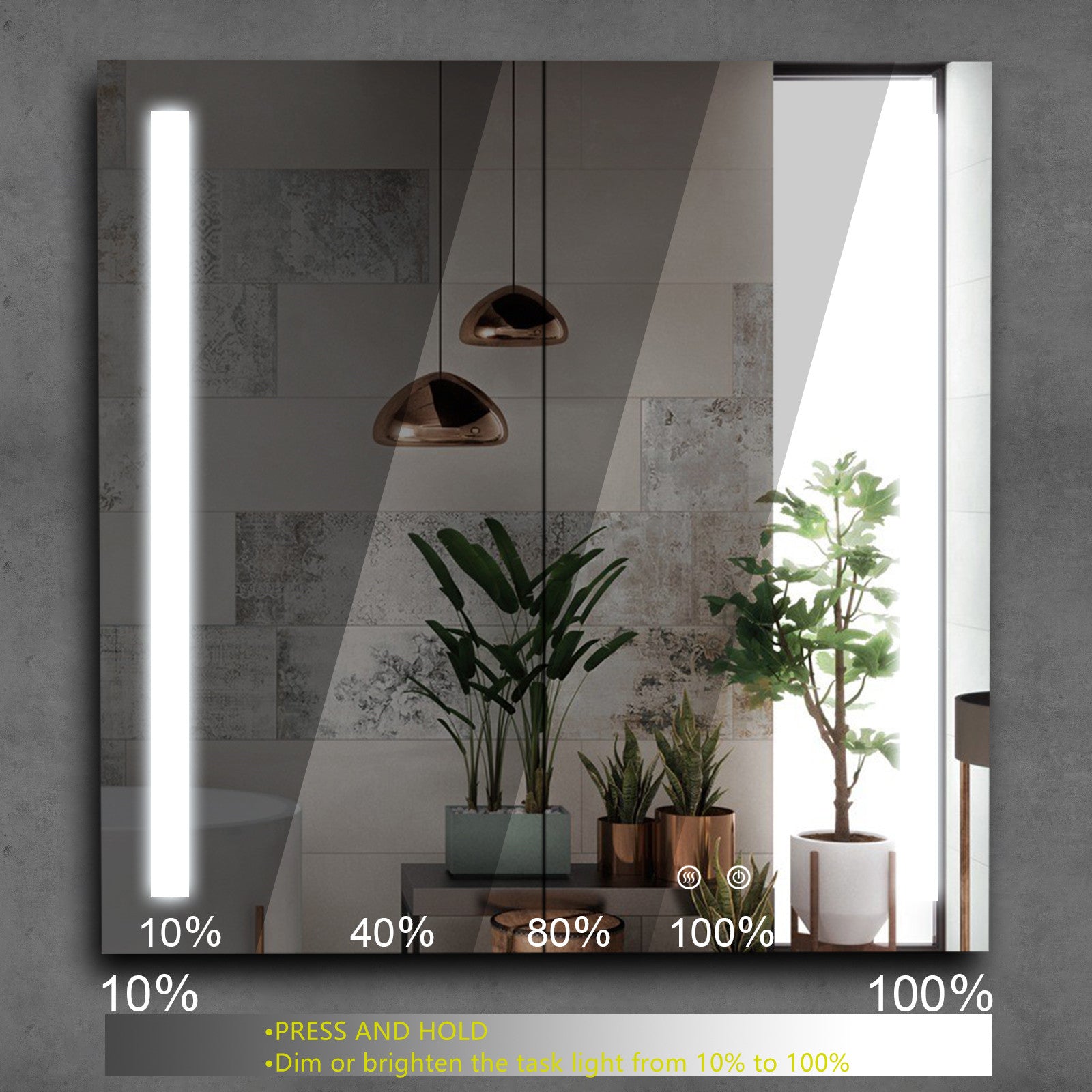 LYRA Rectangular Frameless Custom LED Medicine Cabinet