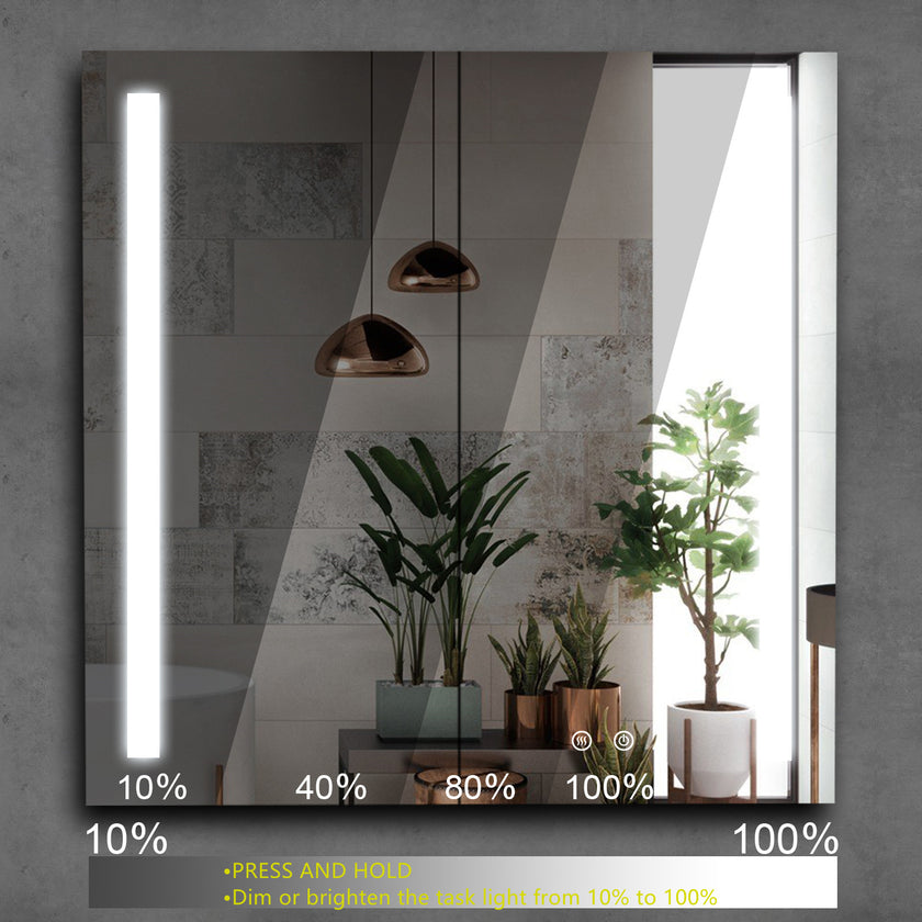 LYRA Rectangular Frameless Custom LED Medicine Cabinet