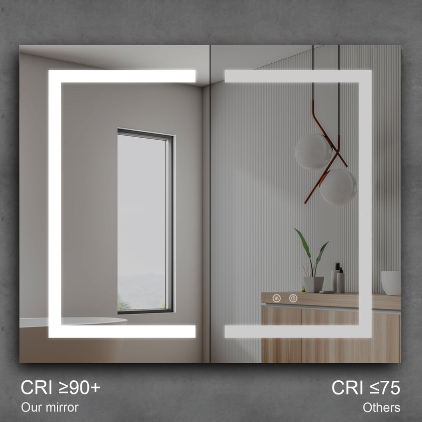 NYSA Rectangular Frameless Custom LED Medicine Cabinet
