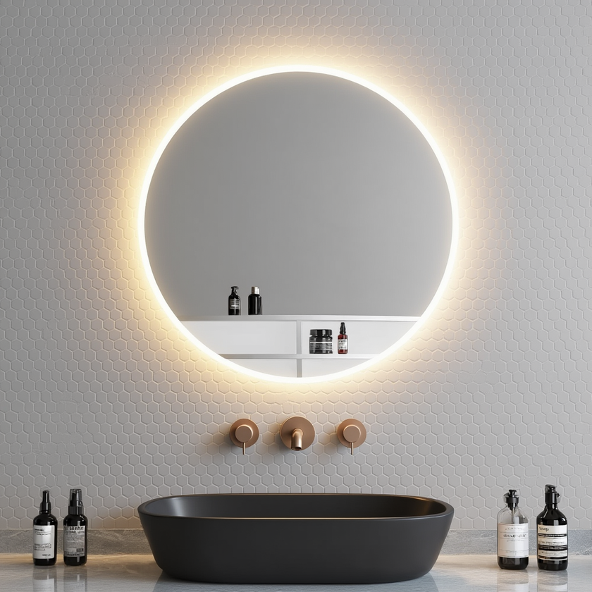SPIRA Round Frameless LED Mirror