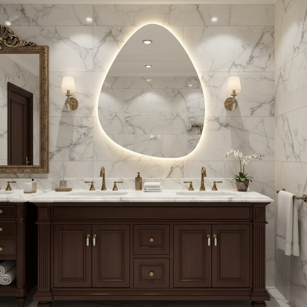 SERENUS Irregular Frameless Custom LED Mirror
