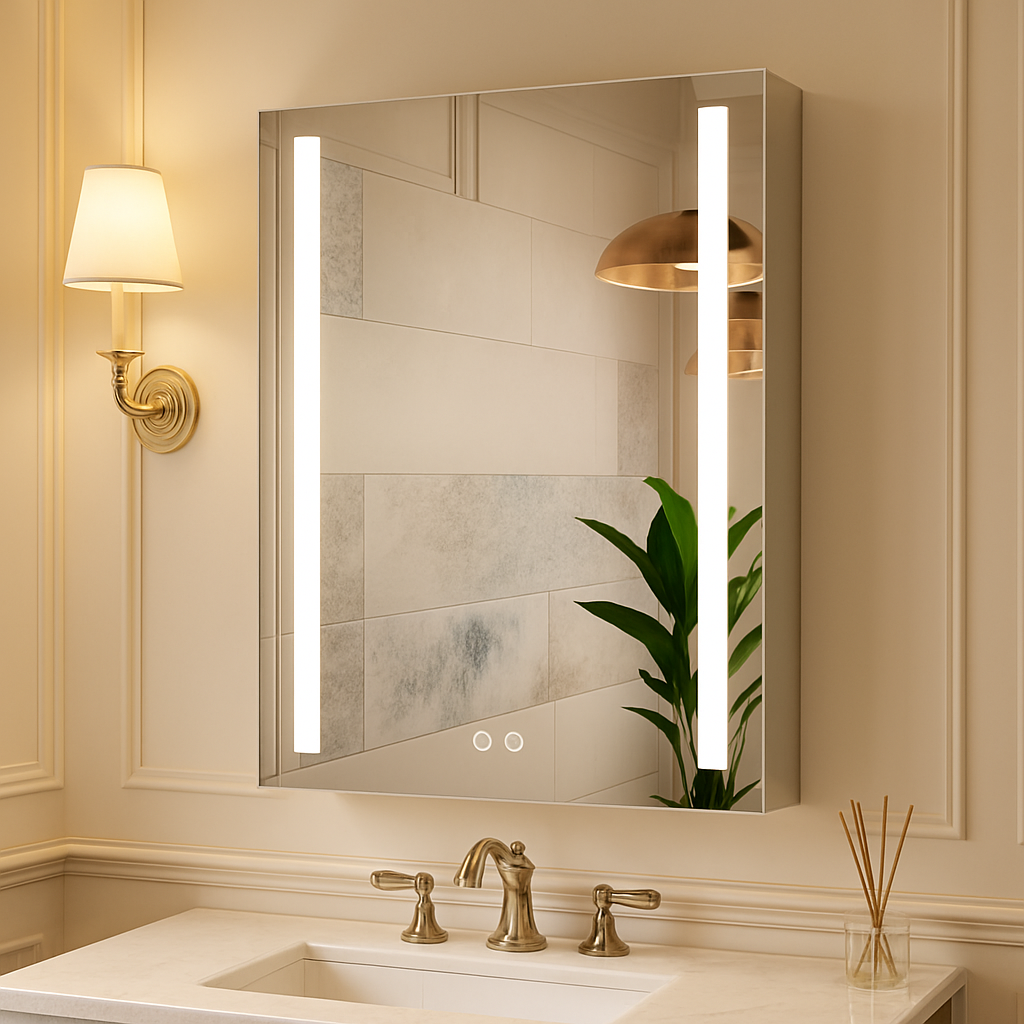 LYRA Rectangular Frameless Custom LED Medicine Cabinet