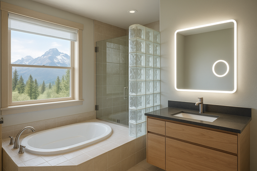 How to Quickly Upscale Your Bathroom with a Custom LED Mirror for Under $1200