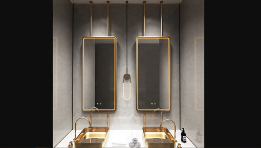 How Does the Hanging Rod LED Mirror Get Wired to the Ceiling?