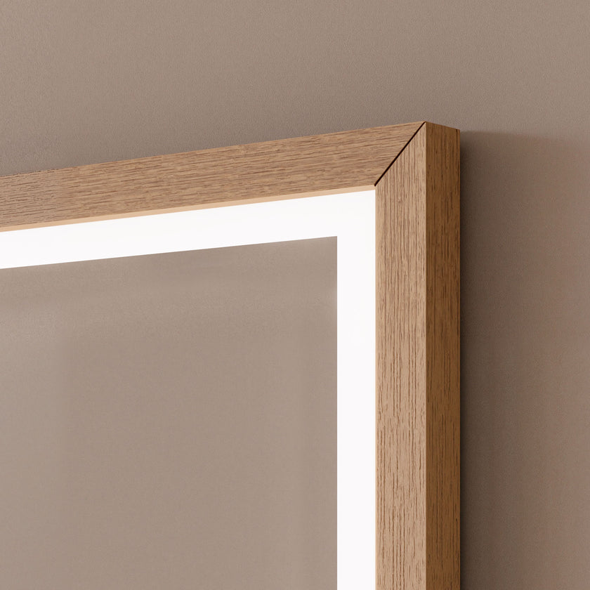 GLYNTI Rectangular Wooden Framed Custom LED Mirror | NEW ARRIVAL