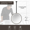 HELYON Hanging Rod Round Framed Custom LED Mirror