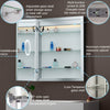 LYRA Rectangular Frameless Custom LED Medicine Cabinet