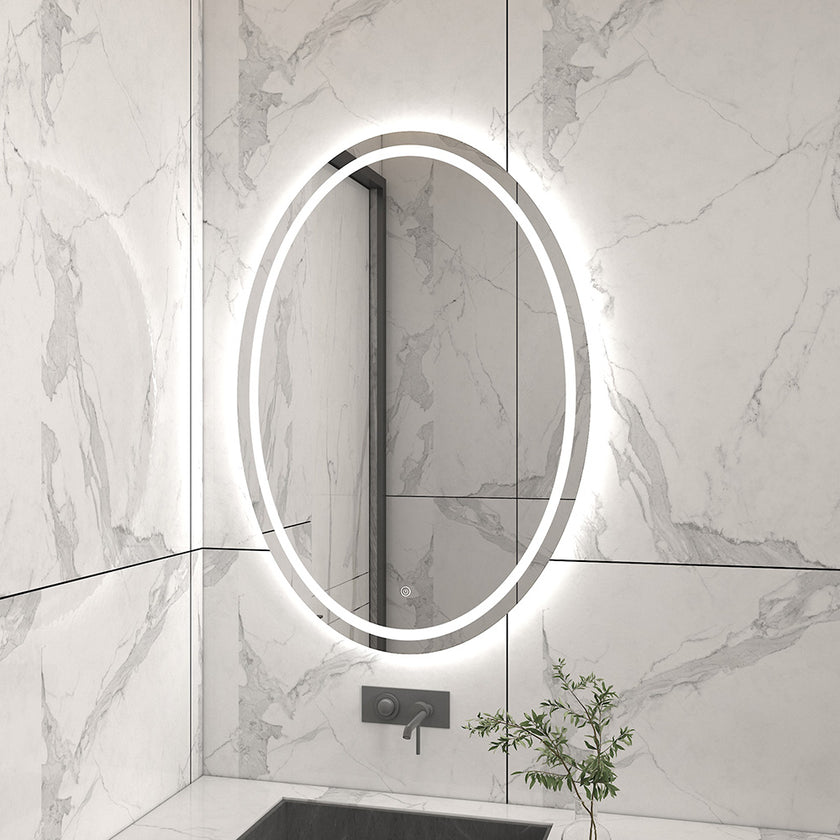 LUCID Oval Frameless Custom LED Mirror