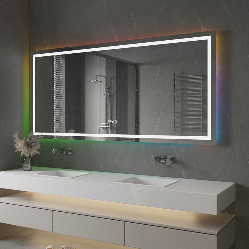 HARI Rectangular Frameless RGB Custom LED Mirror