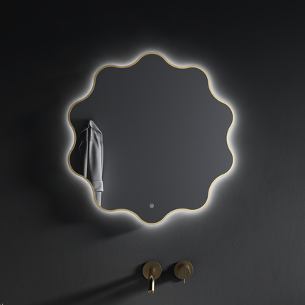 PRISMOS Irregular Metal Framed Custom LED Mirror