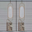 CELESTE Hanging Rod Capsule Metal Framed Custom LED Mirror