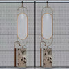 CELESTE Hanging Rod Capsule Metal Framed Custom LED Mirror
