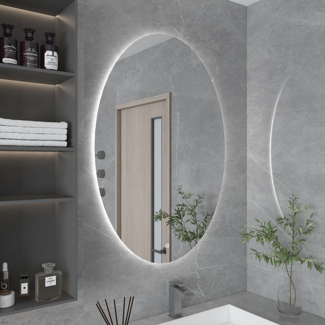 RADIANT Oval Frameless Custom LED Mirror