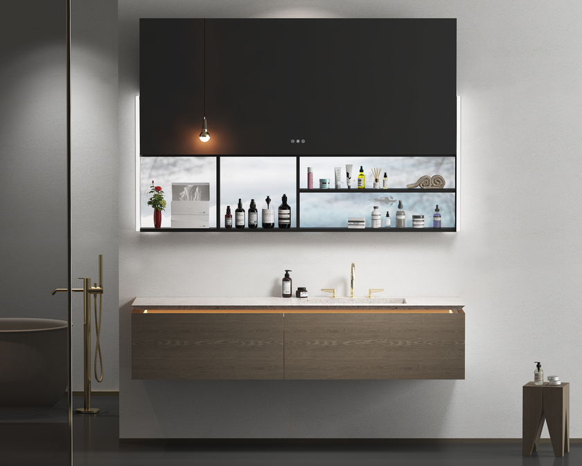ZIA Rectangular Frameless Custom Sliding LED Medicine Cabinet