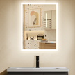 GLOWY Rectangular Frameless LED Mirror with Edge LED Light | Ship today mirror