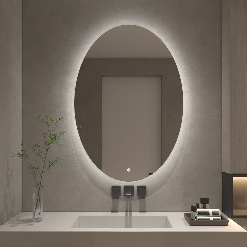 RADIANT Oval Frameless Custom LED Mirror