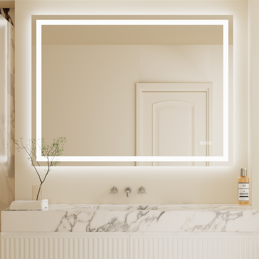 48"x36" LED Mirror With Front Light and Backlit
