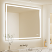 RAY Rectangular Frameless LED Mirror with Front light and Backlit | Ship today mirror
