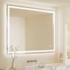 RAY Rectangular Frameless LED Mirror with Front light and Backlit | Ship today mirror