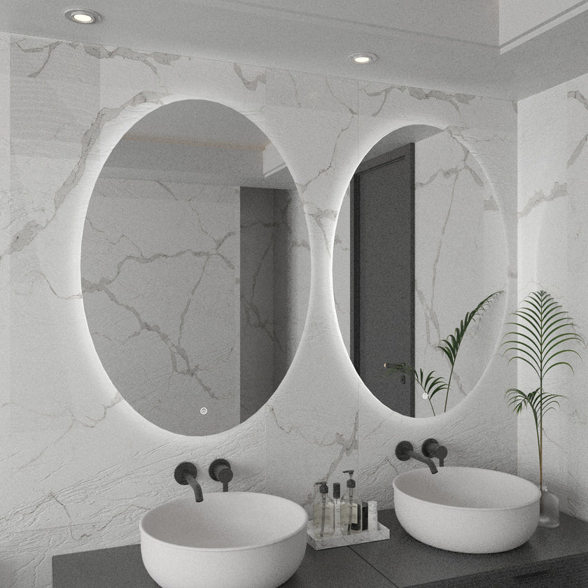 RADIANT Oval Frameless Custom LED Mirror