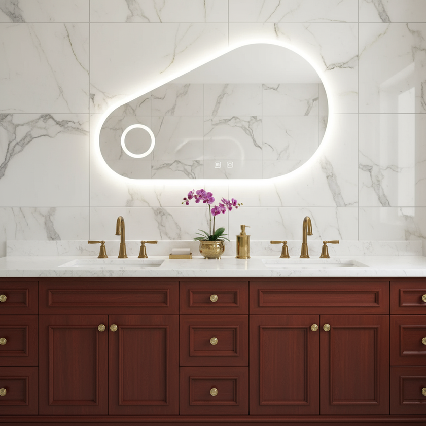 LUSTRO Irregular Frameless Custom LED Mirror
