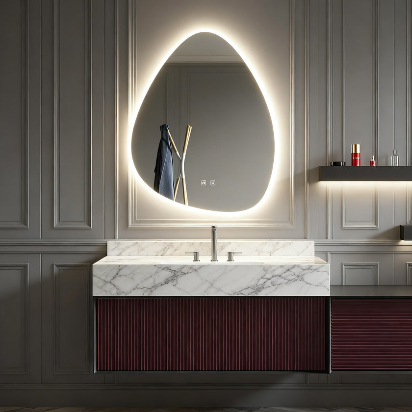 SERENUS Irregular Frameless Custom LED Mirror