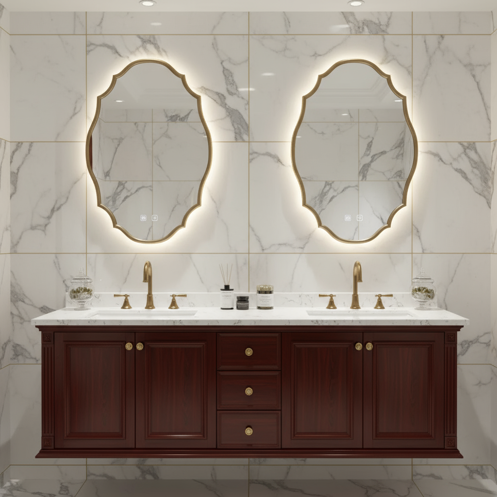 BRILLO Irregular Metal Framed Custom LED Mirror