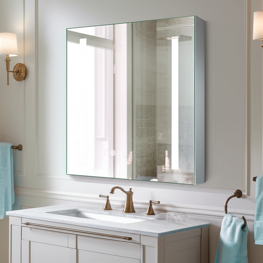LYRA Rectangular Frameless Custom LED Medicine Cabinet