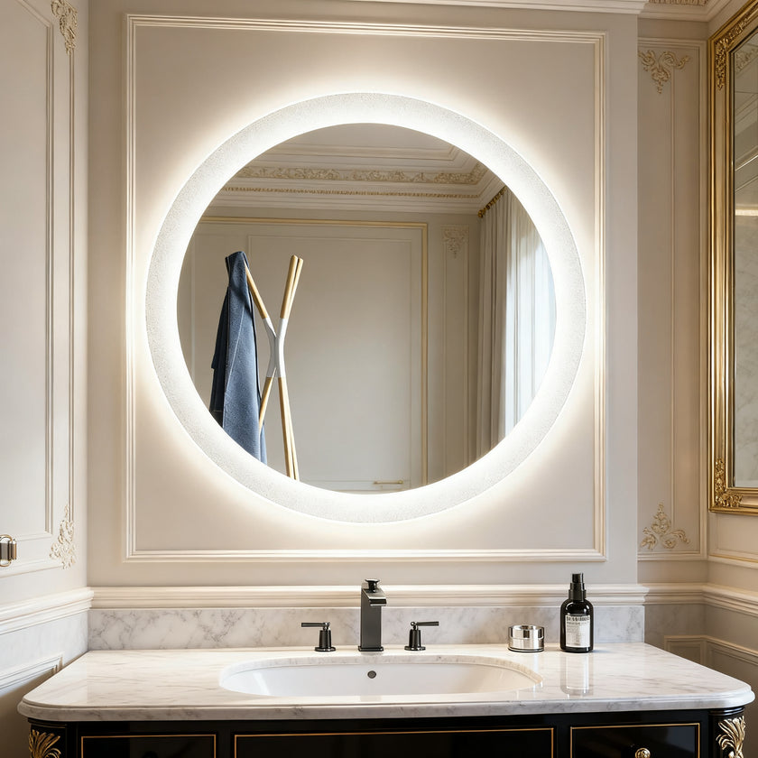 VIREO Round Acrylic Framed LED Mirror