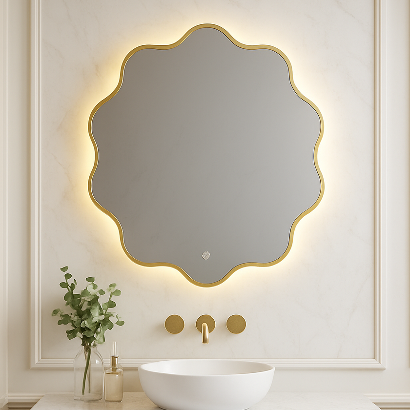 PRISMOS Irregular Metal Framed Custom LED Mirror