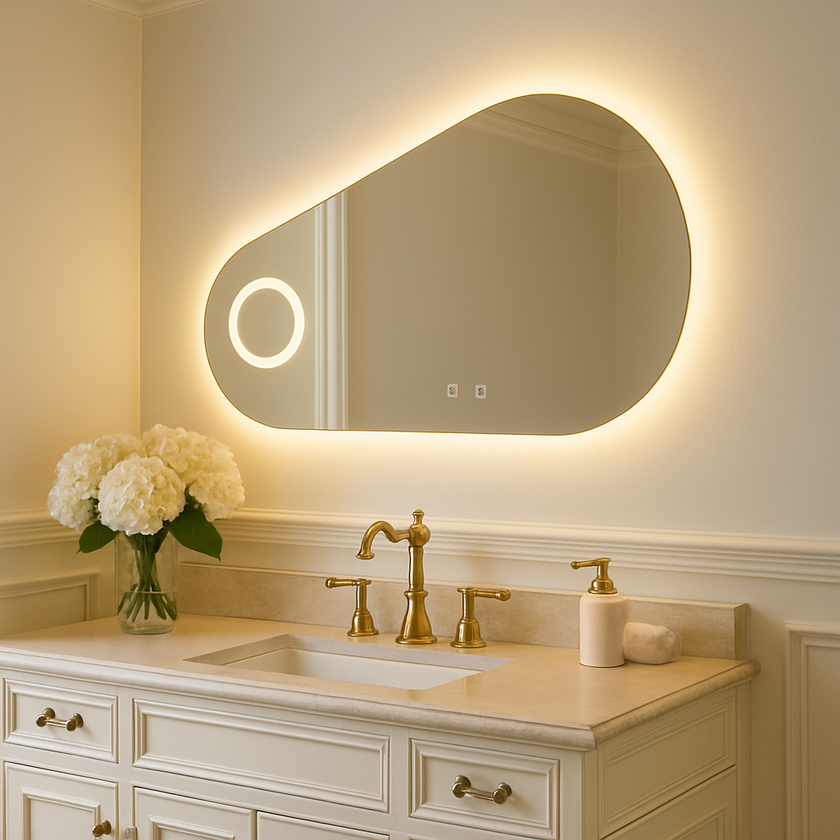 LUSTRO Irregular Frameless Custom LED Mirror