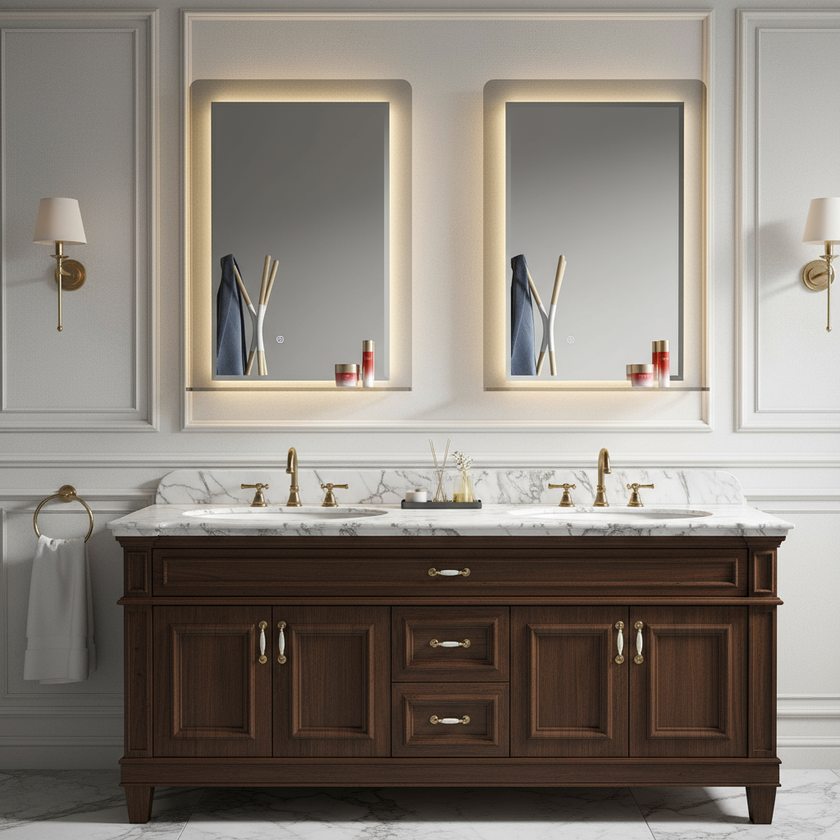 GEMMA Rectangular Acrylic Framed LED Mirror