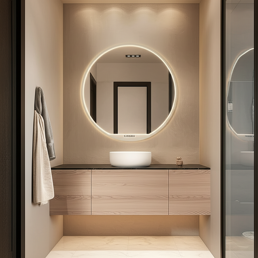 ASTRO Round Acrylic Framed LED Mirror