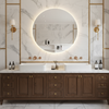SPIRA Round Frameless LED Mirror