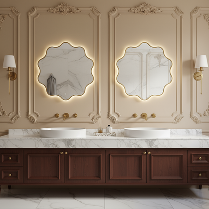 PRISMOS Irregular Metal Framed Custom LED Mirror