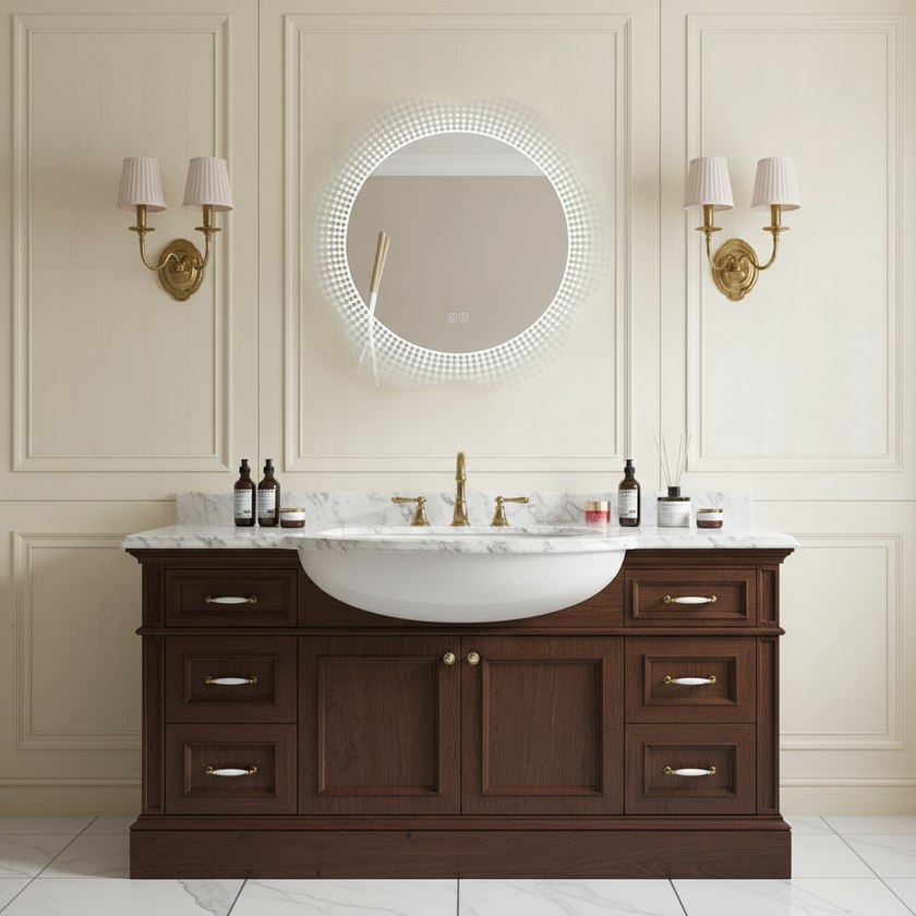 ARGON Round Acrylic Framed LED Mirror