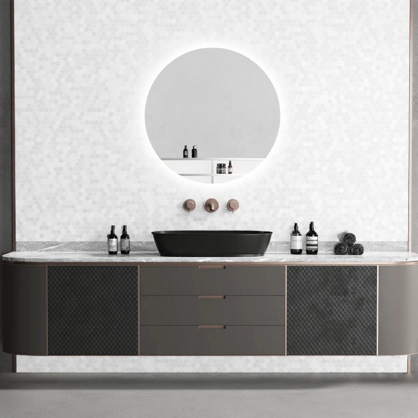 SPIRA Round Frameless LED Mirror