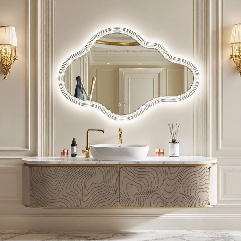 LUMIS Irregular Acrylic Framed LED Mirror