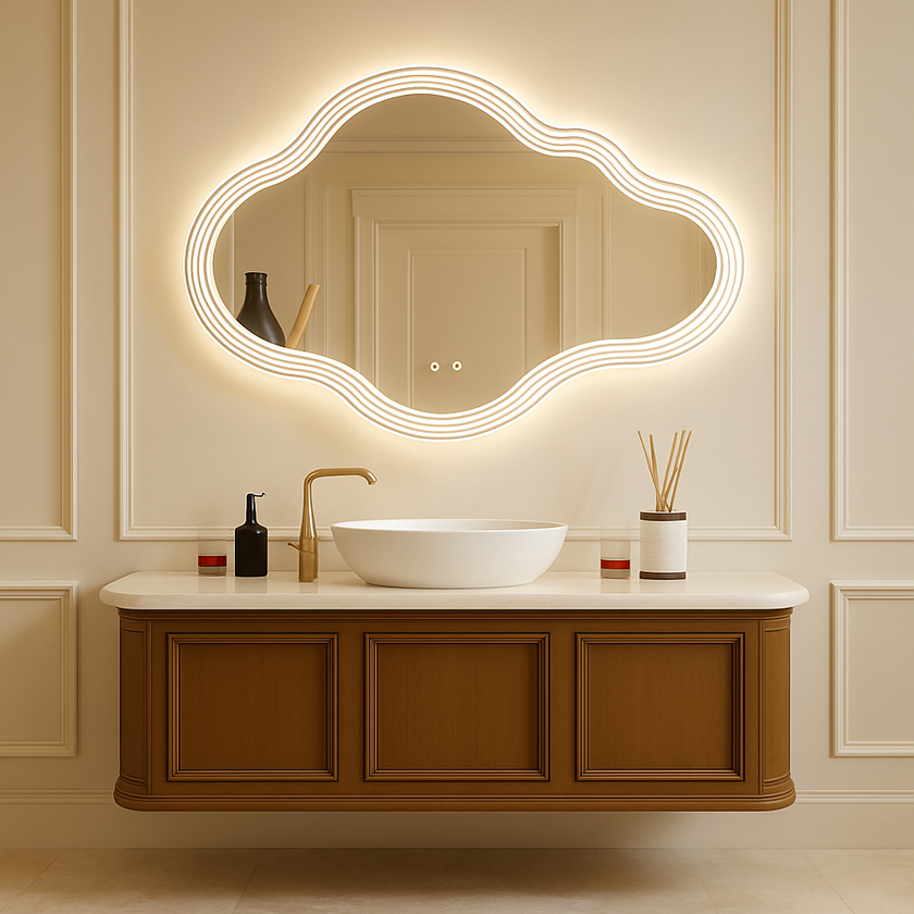 LUMIS Irregular Acrylic Framed LED Mirror